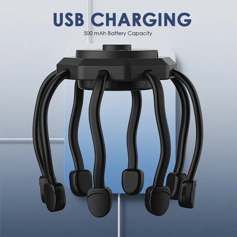 Electric Smart Head Massager, Rechargeable Scalp Massager, 3-Speed Vibration Massage, Portable Home Head Massage Tool