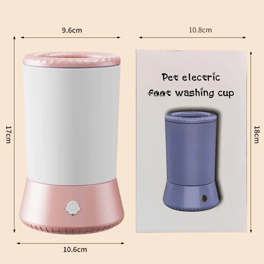 Paws Portable Automatic Dog Paw Cleaner with Free Towels - USB Rechargeable and Safe for Muddy Claws