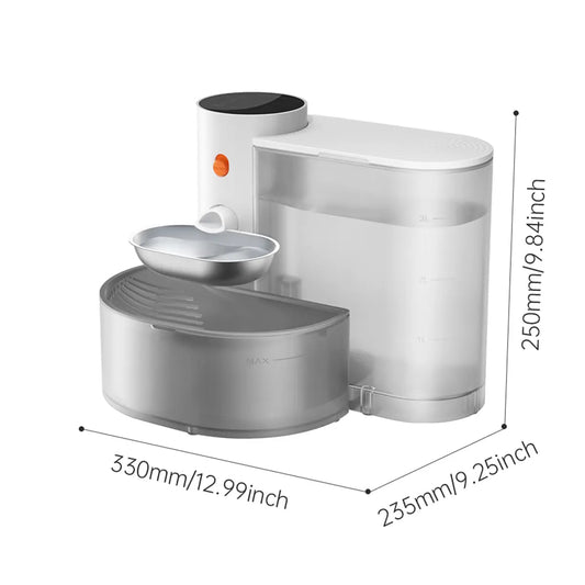 Automatic Pouring Pet Water Dispenser Flowing Water Charging Smart Water Feeder Cat Running Water Dispenser Pet Water Fountain Stainless Steel Bowl