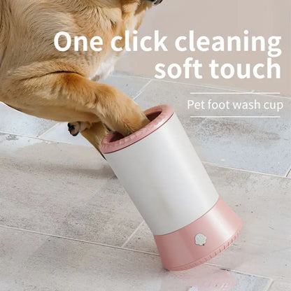 Paws Portable Automatic Dog Paw Cleaner with Free Towels - USB Rechargeable and Safe for Muddy Claws