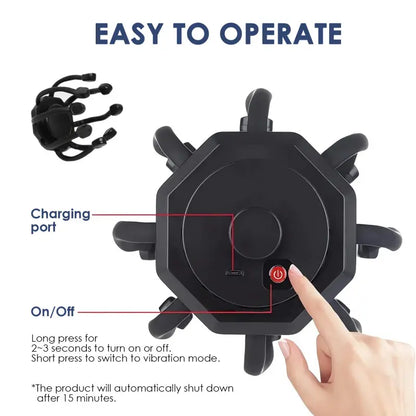 Electric Smart Head Massager, Rechargeable Scalp Massager, 3-Speed Vibration Massage, Portable Home Head Massage Tool