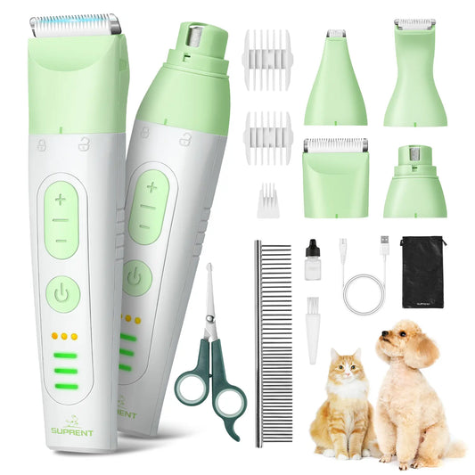 [Juggler] Fuzzyfix 4 in 1 Dog Grooming Kit , Cordless Cat Paw Trimmer Dog Nail Grinder, for Cat Matted Hair and Small Dogs Thick Coats