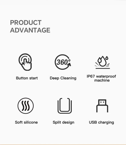 Paws Portable Automatic Dog Paw Cleaner with Free Towels - USB Rechargeable and Safe for Muddy Claws