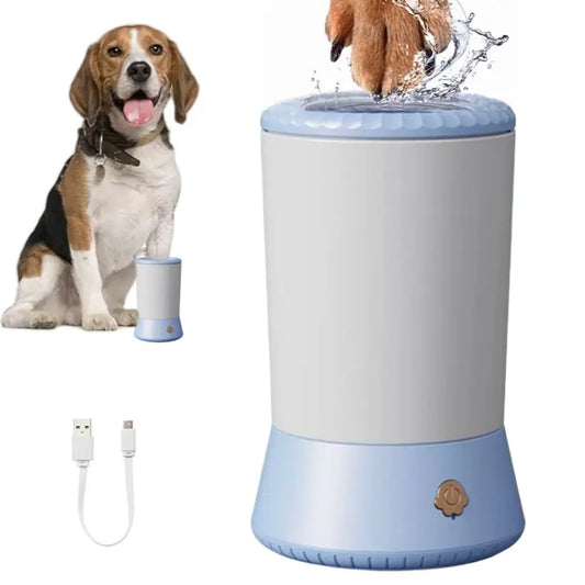 Paws Portable Automatic Dog Paw Cleaner with Free Towels - USB Rechargeable and Safe for Muddy Claws