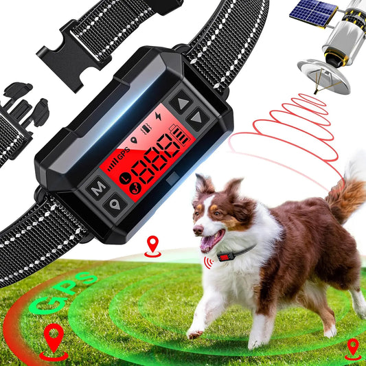 【Newyear2026】Electric Fence for Dogs, Dog Training Collar Outdoor GPS Fence System Waterproof Wireless Fence for Dogs Adjustable Warning Strength Radius 33-999 Yards Rechargeable Smart Pet Containment System for Dogs